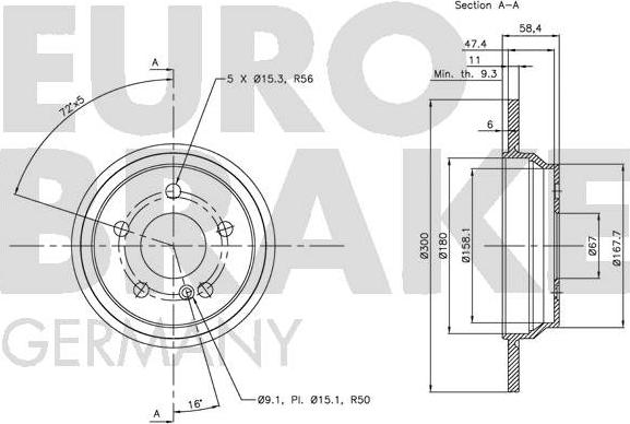 Eurobrake 5815203365 - Əyləc Diski furqanavto.az