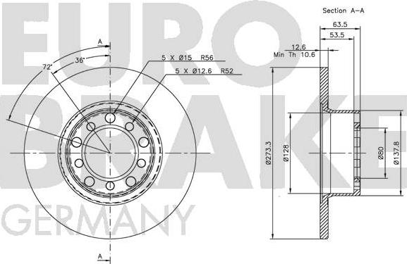 Eurobrake 5815203303 - Əyləc Diski furqanavto.az