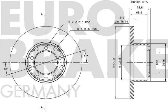 Eurobrake 5815203311 - Əyləc Diski furqanavto.az