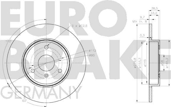 Eurobrake 58152033128 - Əyləc Diski furqanavto.az