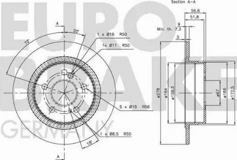 Eurobrake 5815203312 - Əyləc Diski furqanavto.az