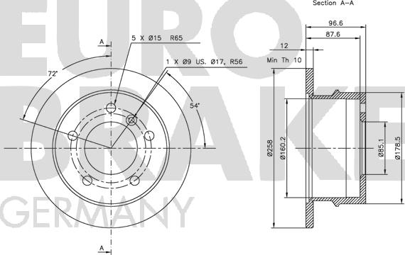 Eurobrake 5815203337 - Əyləc Diski furqanavto.az