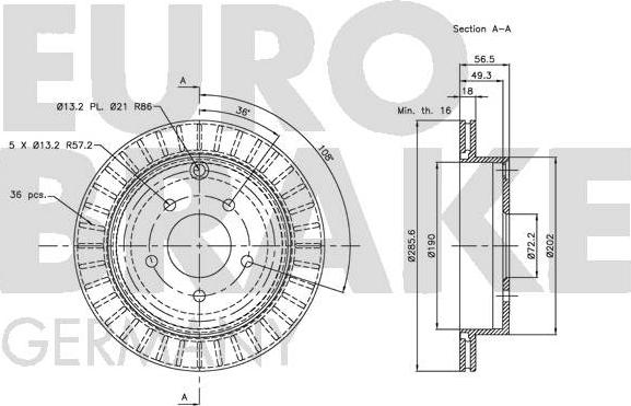 Eurobrake 5815203242 - Əyləc Diski furqanavto.az