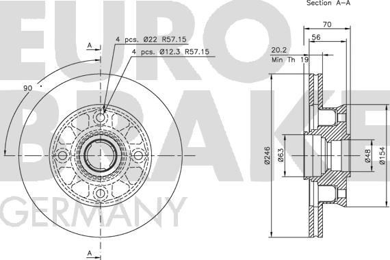 Eurobrake 5815203214 - Əyləc Diski furqanavto.az