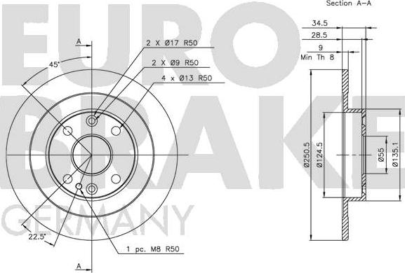 Eurobrake 5815203231 - Əyləc Diski furqanavto.az