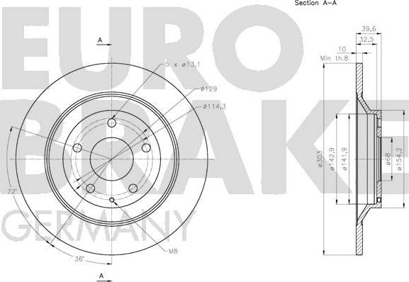 Eurobrake 5815203279 - Əyləc Diski furqanavto.az