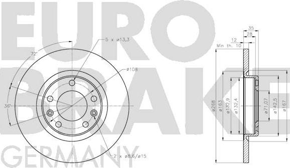 Eurobrake 5815203749 - Əyləc Diski furqanavto.az