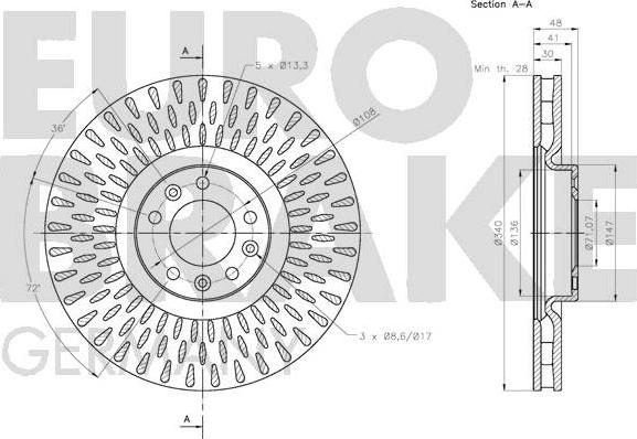 Eurobrake 5815203745 - Əyləc Diski furqanavto.az