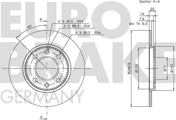 Eurobrake 5815203718 - Əyləc Diski furqanavto.az