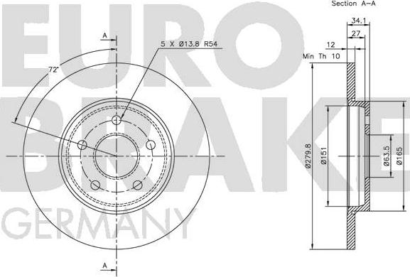 Eurobrake 5815202551 - Əyləc Diski furqanavto.az