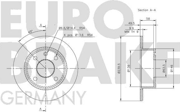 Eurobrake 5815202513 - Əyləc Diski furqanavto.az