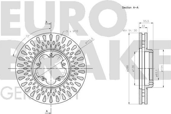 Eurobrake 5815202589 - Əyləc Diski furqanavto.az