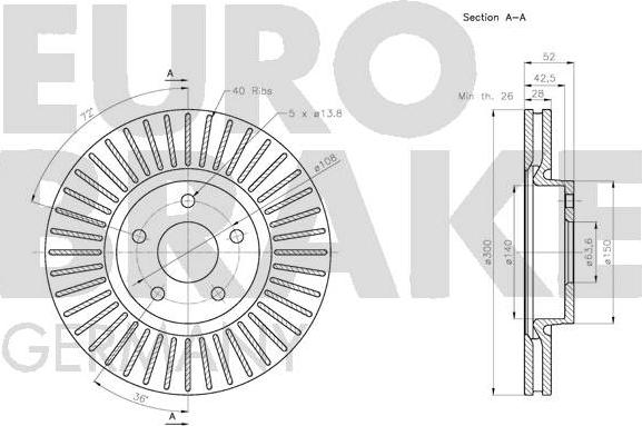 Eurobrake 5815202581 - Əyləc Diski furqanavto.az