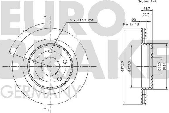 Eurobrake 5815202539 - Əyləc Diski furqanavto.az