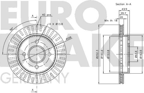 Eurobrake 5815202535 - Əyləc Diski furqanavto.az