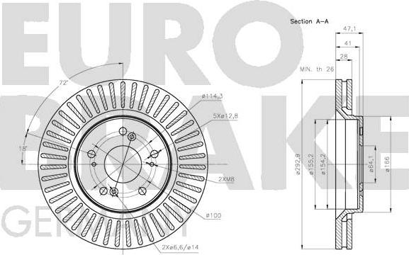 Eurobrake 5815202653 - Əyləc Diski furqanavto.az