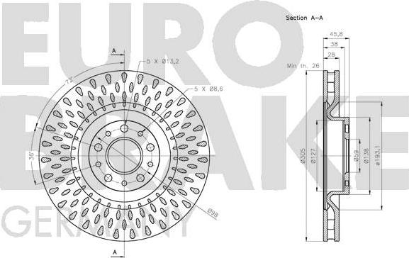 Eurobrake 5815202366 - Əyləc Diski furqanavto.az