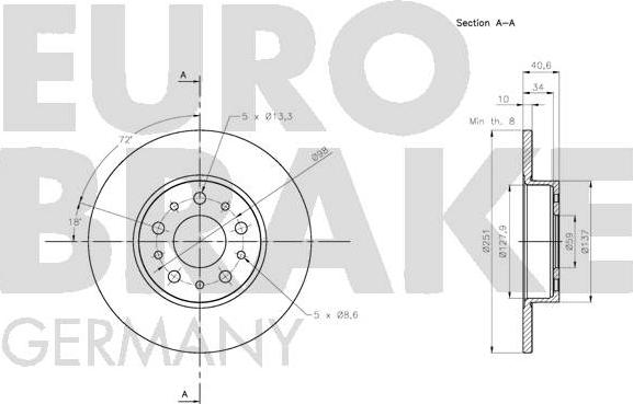 Eurobrake 5815202368 - Əyləc Diski furqanavto.az