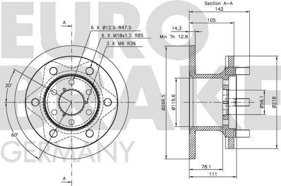 Eurobrake 5815202306 - Əyləc Diski furqanavto.az