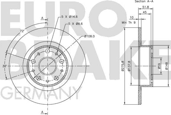 Eurobrake 5815202334 - Əyləc Diski furqanavto.az