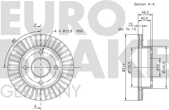 Eurobrake 5815202241 - Əyləc Diski furqanavto.az