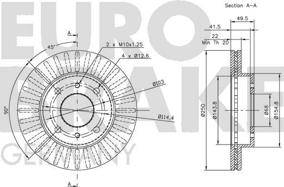 Eurobrake 5815202215 - Əyləc Diski furqanavto.az