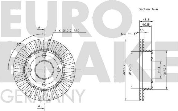 Eurobrake 5815202235 - Əyləc Diski furqanavto.az