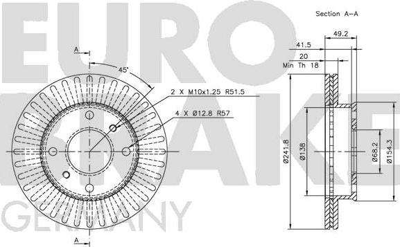 Eurobrake 5815202230 - Əyləc Diski furqanavto.az