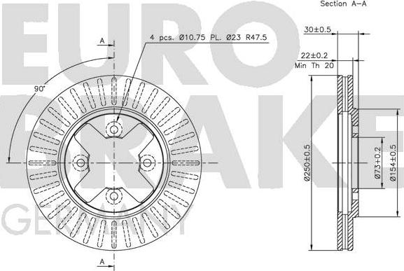 Eurobrake 5815202238 - Əyləc Diski furqanavto.az