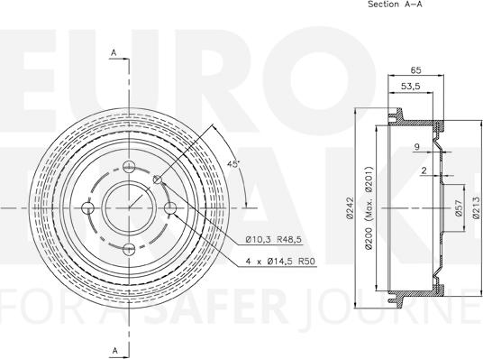 Eurobrake 5825259905 - Əyləc barabanı furqanavto.az