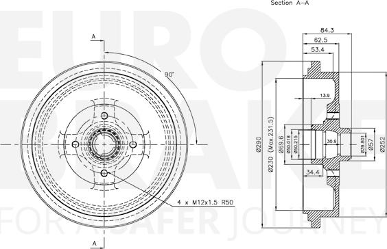 Eurobrake 5825254719 - Əyləc barabanı furqanavto.az