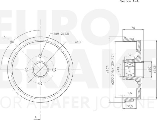 Eurobrake 5825253931 - Əyləc barabanı furqanavto.az