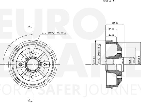 Eurobrake 5825253705 - Əyləc barabanı furqanavto.az