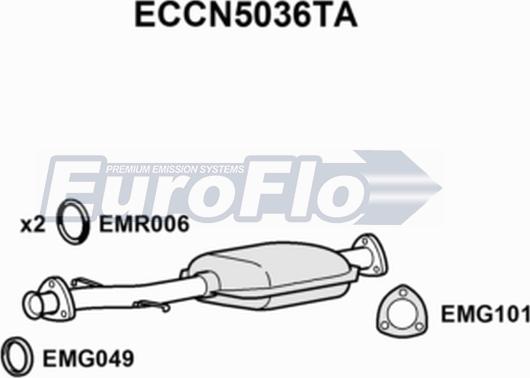 EuroFlo ECCN5036TA - Katalitik çevirici furqanavto.az