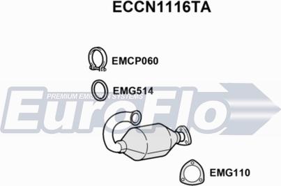 EuroFlo ECCN1116TA - Katalitik çevirici furqanavto.az