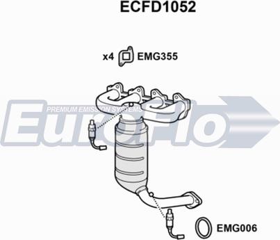 EuroFlo ECFD1052 - Katalitik çevirici furqanavto.az