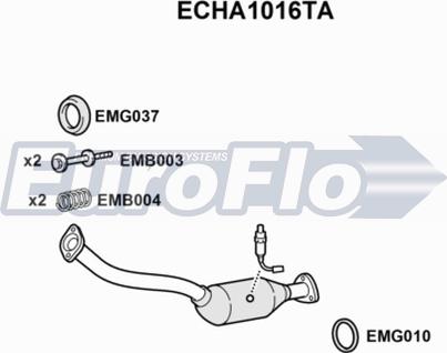 EuroFlo ECHA1016TA - Katalitik çevirici furqanavto.az