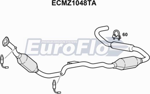 EuroFlo ECMZ1048TA - Katalitik çevirici furqanavto.az