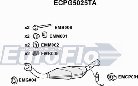 EuroFlo ECPG5025TA - Katalitik çevirici furqanavto.az