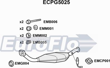 EuroFlo ECPG5025 - Katalitik çevirici furqanavto.az