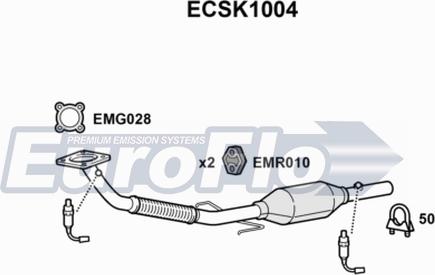 EuroFlo ECSK1004 - Katalitik çevirici furqanavto.az