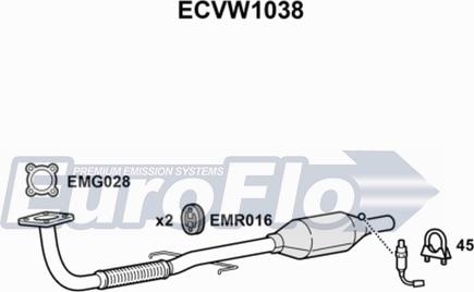 EuroFlo ECVW1038 - Katalitik çevirici furqanavto.az