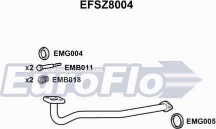 EuroFlo EFSZ8004 - Egzoz borusu furqanavto.az