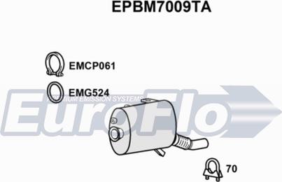 EuroFlo EPBM7009TA - Tüs / Hissəcik filtri, egzoz sistemi furqanavto.az