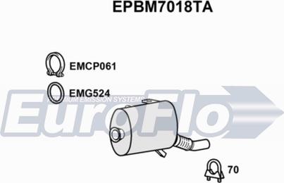EuroFlo EPBM7018TA - Tüs / Hissəcik filtri, egzoz sistemi furqanavto.az