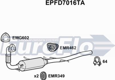 EuroFlo EPFD7016TA - Tüs / Hissəcik filtri, egzoz sistemi furqanavto.az