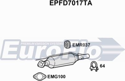 EuroFlo EPFD7017TA - Tüs / Hissəcik filtri, egzoz sistemi furqanavto.az