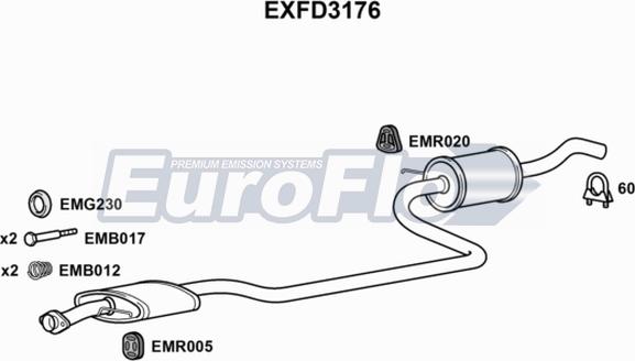 EuroFlo EXFD3176 - Orta Səsboğucu furqanavto.az