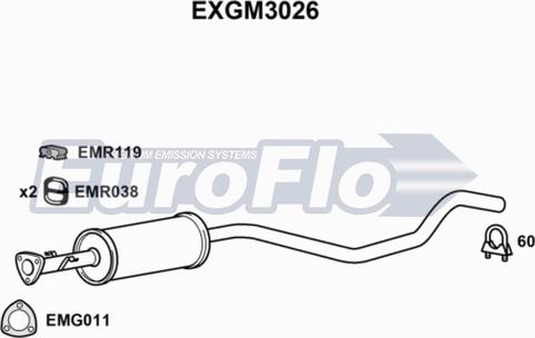 EuroFlo EXGM3026 - Orta Səsboğucu furqanavto.az