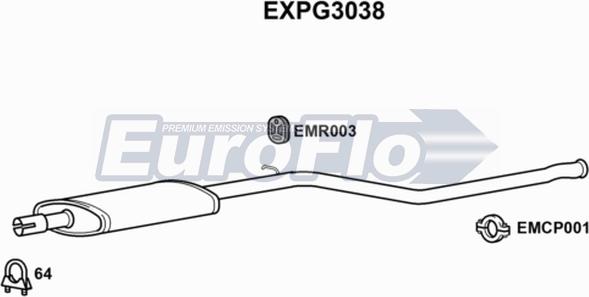 EuroFlo EXPG3038 - Orta Səsboğucu furqanavto.az